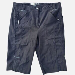 Jamie Sadock Black Bermuda Shorts Womens Size 12 Nylon Rayon Blend Stretch Golf